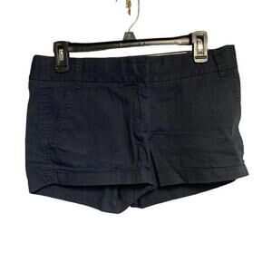 J Crew Shorts Women's Size 4 Broken-in Chino‎ Navy Blue w/Pockets 100% Cotton